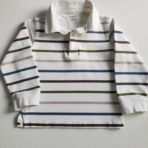 Gymboree striped Polo, size 3T, white